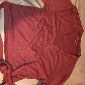 American eagle wrap front shirt